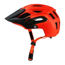 HVW Clothing Man Bike Helmet, Bicycle Bike Helmets with Visor 18 Vents Adjustable Lightweight Youth Adult Womens Ladies Cycling Helmet for BMX MTB Mountain Road Bike, Orange, M