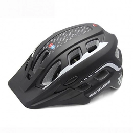 MIAO Mountain Bike Helmet MIAO Bicycle Helmet - Outdoor Light Cross Country Mountain Bike Cycling Helmets Hat Eaves Detachable, black