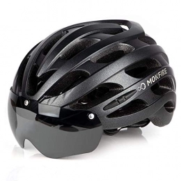 MOKFIRE Mountain Bike Helmet MOKFIRE Bike Helmet with USB Light Detachable Magnetic Goggles Road & Mountain Bicycle Cycling Helmets Adjustable Size for Adults Men / Women(22-24 Inches)