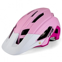 AFSDF Mountain Bike Helmet Mountain Bike Helmet Cycling Bicycle Helmet Sports Safety Protective Helmet Lightweight Breathable Helmet for Adult, Pink
