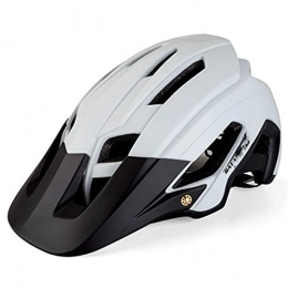 AFSDF Mountain Bike Helmet Mountain Bike Helmet Cycling Bicycle Helmet Sports Safety Protective Helmet Lightweight Breathable Helmet for Adult, White