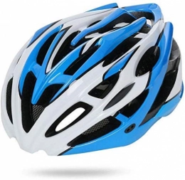 Xtrxtrdsf Mountain Bike Helmet Mountain Bike Helmet Integrated Molding Helmet Riding Helmets Bicycle Equipment Effective xtrxtrdsf (Color : White Blue)