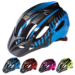 KuaiKeSport Clothing Mountain Bike Helmet with LED Taillight, Lightweight Bike Helmet Adult-CE Certified, Adjustable Bicycle Helmet Bicycle Helmets for Men Women Cycling Helmet, Comfortable EPS+PC Material, Blue