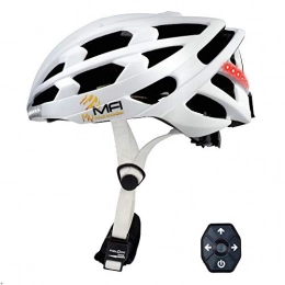 Mymfi Clothing Mymfi Unisex's Lumex Pro Smart Cycle Helmet, White, 55-58 cm
