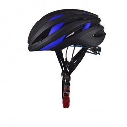 NBZH Clothing NBZH Bicycle Helmet Built-In Microphone Bluetooth Speaker LED Taillight Highway Mountain Bike Helmet Adult Men Women(54-62Cm), Blueblack