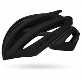 hqpaper Mountain Bike Helmet New Road Mountain Bike Racing Lightweight Double-Layer Riding Helmet-Black_S / M (54-58CM)