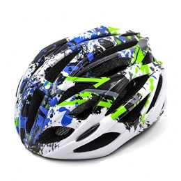 No-branded Clothing no-branded Motorcycle Accessories Helmet Camouflage Pattern Bicycle Helmet Mountain Bike Helmet Riding Equipment Breathable Adjustable Size One-piece LKYHYQ (Color : Green)
