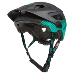 O'Neal Clothing O'NEAL | Mountain Bike Helmet | Enduro All-Mountain | Ventilation Openings for Cooling, Washable Cushion, Safety Standard EN1078 | Helmet Defender Grill V.22 | Adult | Black Green | Size L-XL