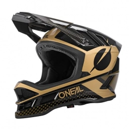 O'Neal Clothing O'NEAL Mountain Bike Helmet MTB Downhill Dri-Lex® Inner Lining, Ventilation Openings for Airflow, ABS Outer Shell Blade Polyacrylic Helmet Ace V.22 Adult Black Gold Size XL