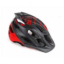 QPY Clothing One-piece riding helmet, mountain bike road bike helmet, riding helmet, breathable helmet, shock-absorbing helmet-red