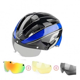 GLMAS Clothing Outdoor Riding Helmet Magnetic Integrated Hooded Road Mountain Men and Women With Goggles Safety Helmet