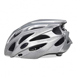 QIEP Clothing QIEP Large Ultra-light Bicycle Helmet, Detachable Sun Visor Adult Men And Women / Teenagers Reflective Road And Mountain Bike Helmet-Silver-XL