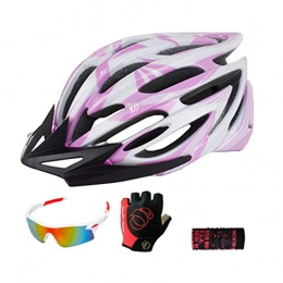 QIEP Clothing QIEP Ultra-light Skating Helmet, Detachable Sun VisorAdult Men, Women And Teenagers Can Adjust Road And Mountain Bike Helmets-Pink-M(54 / 58cm)