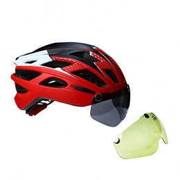 QIEP Clothing QIEP Ultralight Mountain Bike Visor Helmet, Adult Male Female / Teenager Detachable Visor, Adjustable Road Helmet And Bicycle Helmet-Silver