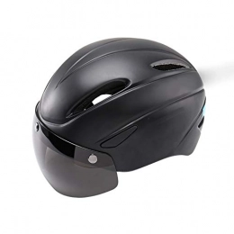 QIUBD Bicycle Helmet, CPSC Certified Road & Mountain Bicycle Helmet with Magnetic Goggles?Adjustable Lightweight Men Women and Kids Helmet (Black)