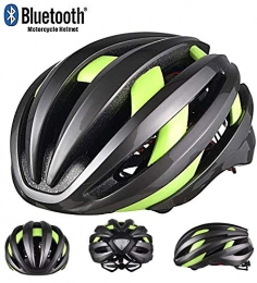 QMZDXH Mountain Bike Helmet QMZDXH Smart Cycle Helmet Mens, Smart Cycling Helmet Bluetooth, Road Mountain Cycling Helmets With LED Safety Light, Rechargeable, for Adults Men / Women (21-24in)