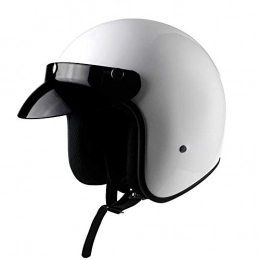 QPLNTCQ Clothing QPLNTCQ Cycle Bike Helmet Motorcycle Cycling Bike 3 / 4 Half Helmet Open Face Cap for Men Women ABS Plastic Lightweight Helmet (Color : 01White, Size : L)