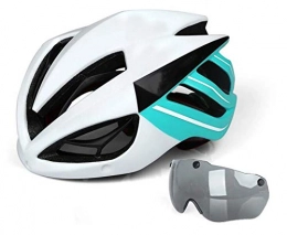 Radiancy Inc Mountain Bike Helmet Radiancy Inc Cycling Helmet Goggles Glasses Integrated Male and Female Safety Hat Mountain Bike Equipment (white)