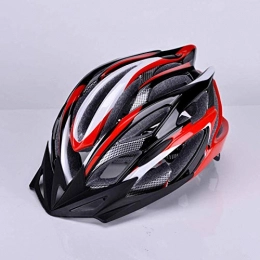 Oevino Mountain Bike Helmet Riding helmet integrated molding mountain bike bicycle riding with hat eaves blue black one size Shade (Color : Red black, Size : One Size)