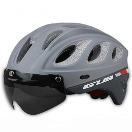 MGYQ Mountain Bike Helmet Road Mountain Bike Goggles Helmet Cycling Riding Helmet Integrated Hard Hat Equipment Men And Women, Gray