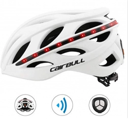 SXFYZCY Mountain Bike Helmet Road Mountain Bike Riding Helmet Bluetooth Smart, Intelligent Road Mountain Bike Riding Helmet Steering Warning, White