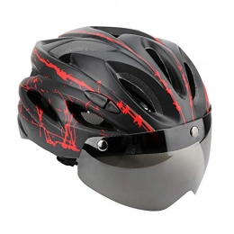 Demeras Mountain Bike Helmet Safety Helmet Bike Cycling EPS Integrally Protective Helmet Mountain Road Safety Helmet with Goggles