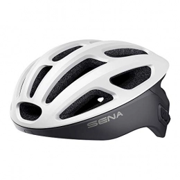 Sena Clothing Sena R1-STD, Smart cycling Helmet, Bluetooth Helmet with Built-in Mic, Speaker, Light Weight, Adjustable for Road cycle, Mountain Bike, Bicycle (Matt White, Large)