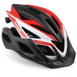 Shinmax Mountain Bike Helmet Shinmax Bike Helmet, MTB Helmet with Detachable Visor, with LED Warning Light Mountain Helmet Helmet, Cycling Helmet Men & Women Riding Helmet for Adult CE, Stvzo Certificate