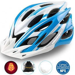 Shinmax Clothing Shinmax Specialized Bike Helmet with Safety Light Adjustable Sport Cycling Helmet Bike Bicycle Helmets Road Mountain Biking for Adult Men Women Youth Racing Safety Protection with CE Certificate