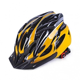 SHR-GCHAO Clothing SHR-GCHAO Bicycle Helmet, EPS Particles + PC Board Integrated Molding, Built-In Lining, Adjustable Bicycle Helmet, Unisex Mountain Road Bicycle Helmet, Size (57~63Cm), yellow black