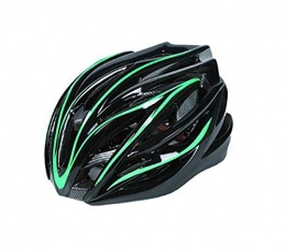 SHR-GCHAO Clothing SHR-GCHAO Bicycle Helmet, PC Board + EPS Particles, Double-Sided Velvet Lined Bicycle Helmet, Unisex Mountain Road Bicycle Helmet, Size (54~62Cm), verde fluorescente nero