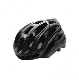 SHR-GCHAO Clothing SHR-GCHAO Bicycle Helmet Riding Equipment with Taillights, EPS Particle Material + PC Piece Integrated Helmet, Men And Women Riding, Mountain Bike Helmet, black, M (54~59cm)