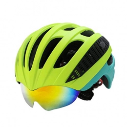 shuhong Mountain Bike Helmet shuhong Bike Helmet 22 Vents Cycling Helmet Ultra Light Sports EPS+PC Road Mountain Bike MTB Men Women, Green(blue)