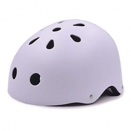 Claean-Acces-Home Clothing Skateboard Helmets Round MTB Bike Helmet Kids / Adults Men Women Sport Accessory Cycling Helmet Adjustable Head Size Mountain Road Bicycle Helmet-White_L(59-62CM)