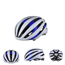 LLCX Mountain Bike Helmet Smart Bike Helmet with Bluetooth Speaker, Built-In Microphone, LED Tail Light, Riding Mountain Bike Helmet Adult Female Male, Blue Black