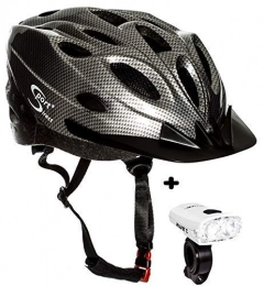 Sport Direct Clothing Sport Direct 18 Vent Graphite Bicycle Helmet & FREE USB FRONT LIGHT WORTH £19.99