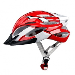 TBSHLT Mountain Bike Helmet TBSHLT Bike Riding Safety Lightweight Bicycle Helmet - Medium Size (57-62cm) Removable Sun Visor Adult Bike Helmets 24-Breathable Design, Red