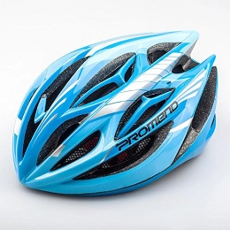 TBSHLT Clothing TBSHLT Mountain Bike Bicycle Helmet Integrated Skeleton With Insect Nets LED Warning Light Helmet Adjustable Lightweight Helmet for Men and Women, Blue