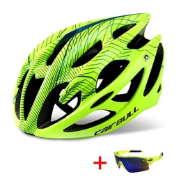 TGBN Clothing TGBN 1pc Ultralight Road Mountain Bike Helmet Glasses All-terrain Bicycle Helmet Sports Riding Cycling Helmet Supplies, Green, L(58-62)