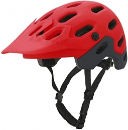 THV Mountain Bike Helmet THV -Women's Adult Men's Helmet, Lightweight, Bicycle Helmet with Detachable Brim, 53-58Cm Adjustable Size Scooter Skating Bicycle Helmet, Red