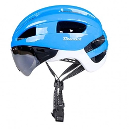 TITST Mountain Bike Helmet TITST Adult Cycling Helmet with Goggles, Specialized Safety Mountain Road Bicycle MTB Helmets, Adjustable Lightweight for Men Women Outdoor Sport, Size:21"-24" A
