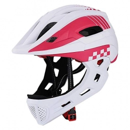 TOMSHOO Clothing TOMSHOO+ Kid Bike Full Face Helmet Children Safety Riding Skateboard Rollerblading Helmet Sports Head Guard with Detachable Chin and Taillight