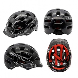 TONGDAUR Mountain Bike Helmet TONGDAUR Motorcycle Helmet Bicycle Riding Mountain Bike Skateboard Roller Skating Balancer Sports Integrated Molding Helmet Hard Hat (Color : Black)