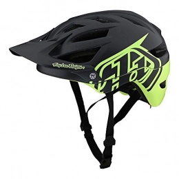 Troy Lee Designs Mountain Bike Helmet Troy Lee Designs Adult | All Mountain | Mountain Bike Half Shell A1 Helmet Classic W / MIPS (Gray / Green, MD / LG)