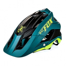 TTZY Clothing TTZY Bike Helmet Overall Molded Mountain Road Helmet Ultralight Bicycle Cycling Helmet Bat Fox Dh Am Casco Ciclismo Bicicleta, Dark Green, Ml (56-62Cm)