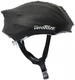 VeloToze Helmet Cover - Black/Waterproof Water Rain Shower Storm Wet Weather Repellent Resistant Cap Bicycle Cycling Cycle Biking Bike Riding Ride Road MTB Mountain Commuting Commute Unisex Head Wear