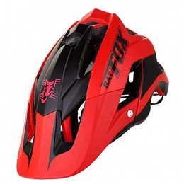 VusiElag Mountain Bike Helmet VusiElag Bike Helmet Adjustable Lightweight Bicycle Safety Protection with Vents for Road Mountain Cycle MTB Men Women Red
