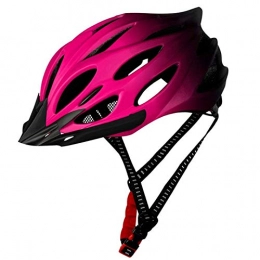 XIAOKUKU Mountain Bike Helmet XIAOKUKU Adult Bicycle Helmets, Men'S And Women'S LED Bicycle Helmets, Breathable And Low Wind Resistance-EPS Soft Protective Inner Lining Removable-For Mountain Bike Road Bikes, Pink
