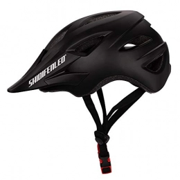 XIWANG Mountain Bike Helmet XIWANG Outdoor sports adult removable hood cycling helmet, men's and women's adjustable bike mountain bike electric helmet (55-61cm) Average code Black