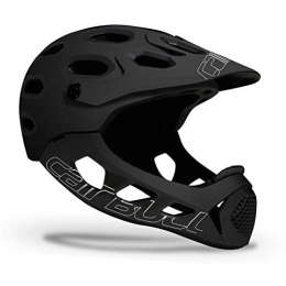 XIYAN Mountain Bike Helmet, Full Face Mountain Bike Adult Helmet Extreme Sports Full Face Helmet Outdoor Mountain Cross Country Helmet M/L (22-24 Inches),black